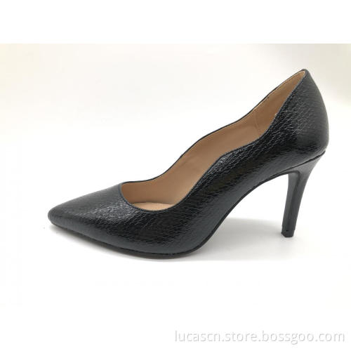 Damen Pointy Toe Weave Edge Heel Pump